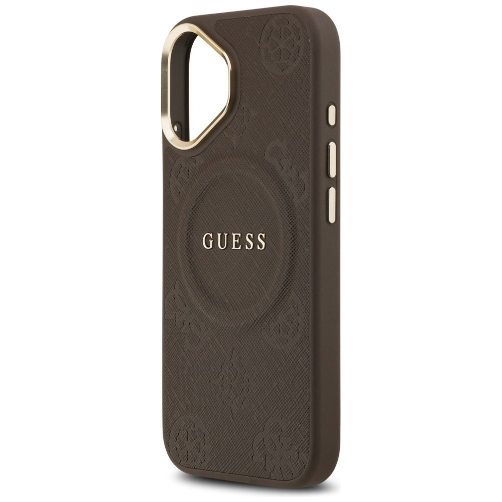 Guess case for iPhone 17 HC MAGSAFE PU W/ PEONY HOT STAMP brown