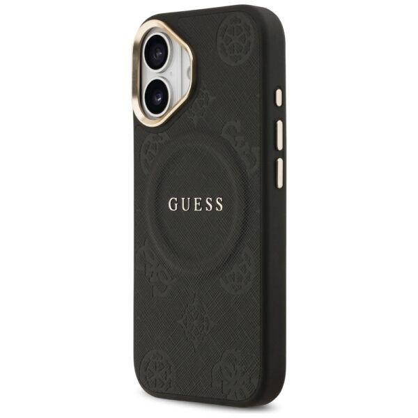 Guess case for iPhone 17 HC MAGSAFE PU W/ PEONY HOT STAMP black
