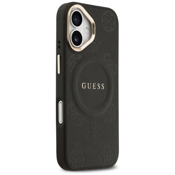 Guess case for iPhone 17 HC MAGSAFE PU W/ PEONY HOT STAMP black