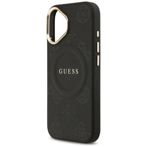 Guess case for iPhone 17 HC MAGSAFE PU W/ PEONY HOT STAMP black