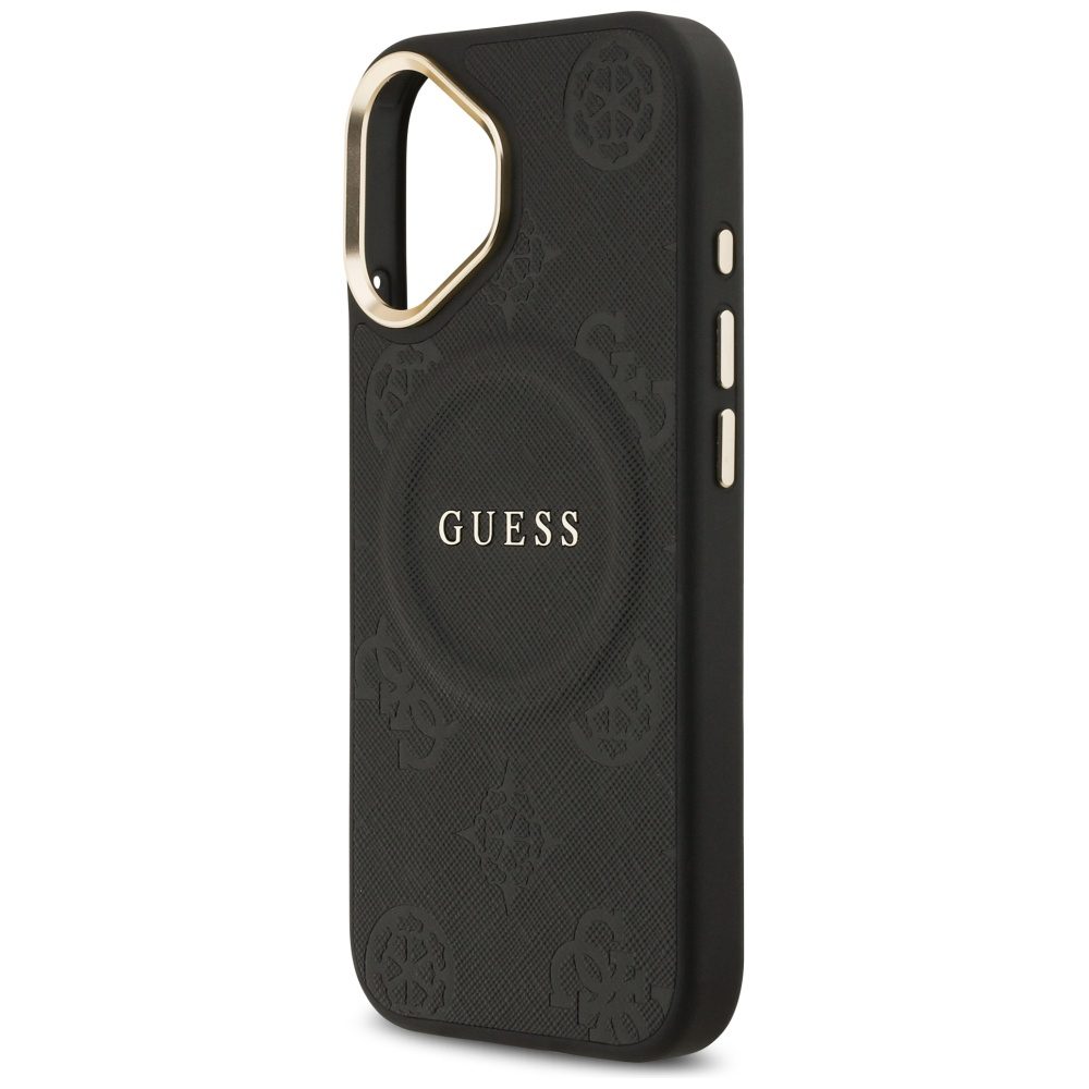 Guess case for iPhone 17 HC MAGSAFE PU W/ PEONY HOT STAMP black