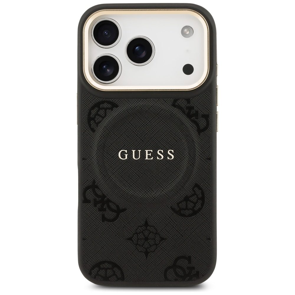Guess case for iPhone 17 Pro HC MAGSAFE PU W/ PEONY HOT STAMP black