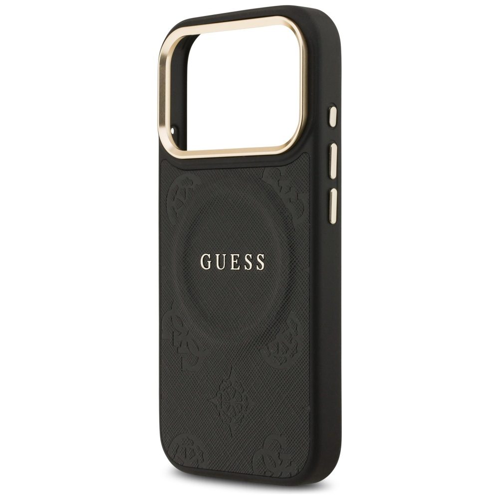 Guess case for iPhone 17 Pro HC MAGSAFE PU W/ PEONY HOT STAMP black