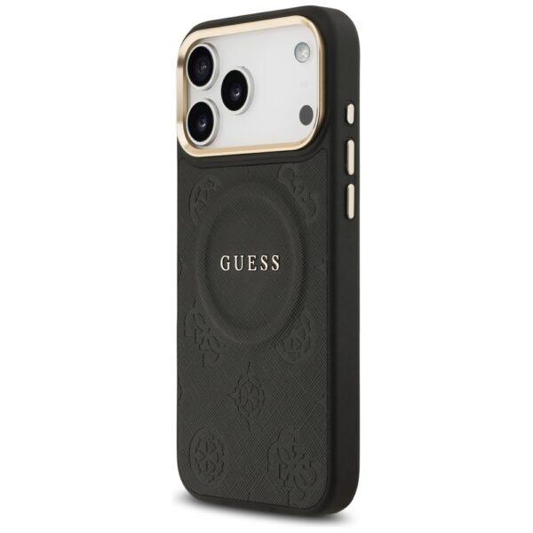 Guess case for iPhone 17 Pro Max HC MAGSAFE PU W/ PEONY HOT STAMP black