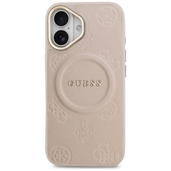 Guess case for iPhone 17 HC MAGSAFE PU W/ PEONY HOT STAMP pink