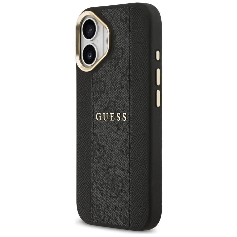 480775_oryg Guess case for iPhone 17 HC MAGSAFE PU W/ 4G PU STRIPE black