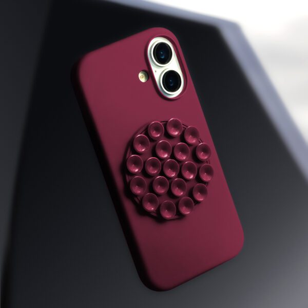 Silicone Stick case for iPhone 16 Pro Max 6,9" maroon