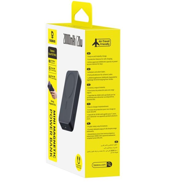 Baseus EnerFill FM41 Ultra-Mini Magnetic Power Bank 20W 20000mAh Black
