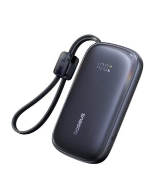 Baseus EnerFill FC21 Qpow 3 Ultra Digital Display Power Bank with Detachable Cable 45W 10000mAh Black