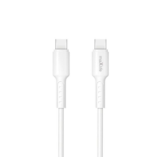 Maxlife MXUC-13 cable USB-C - USB-C 1,0 m 60W white