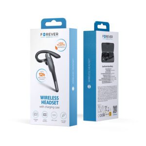 Forever wireless headset BH-100 with charging case black