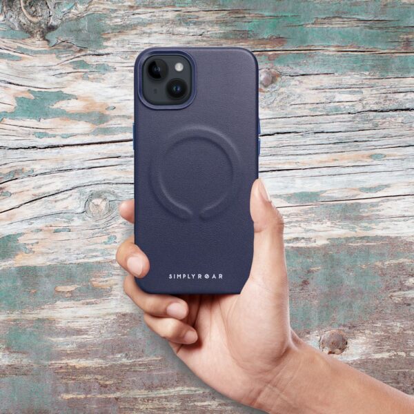 ROAR case LEATHER MAG compatible with MagSafe for IPHONE 12 Pro navy