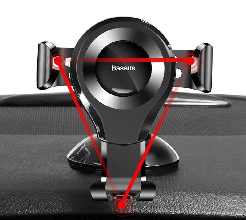 Baseus Osculum gravity car holder for window, dashboard black (SUYL-XP01)eng