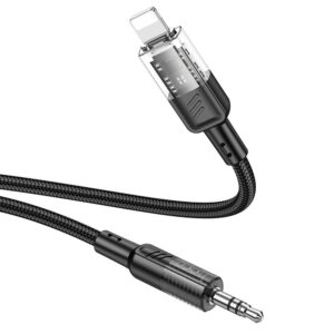 Cable AUX Jack 3,5 mm to Lightning Hoco 1,2 m UPA27 black