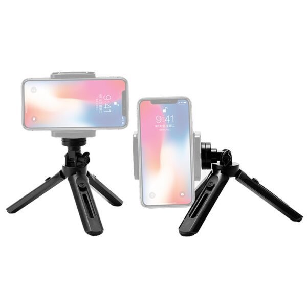 Mini tripod selfie stick holder for phone camera GoPro 16 - 21 cm blackeng