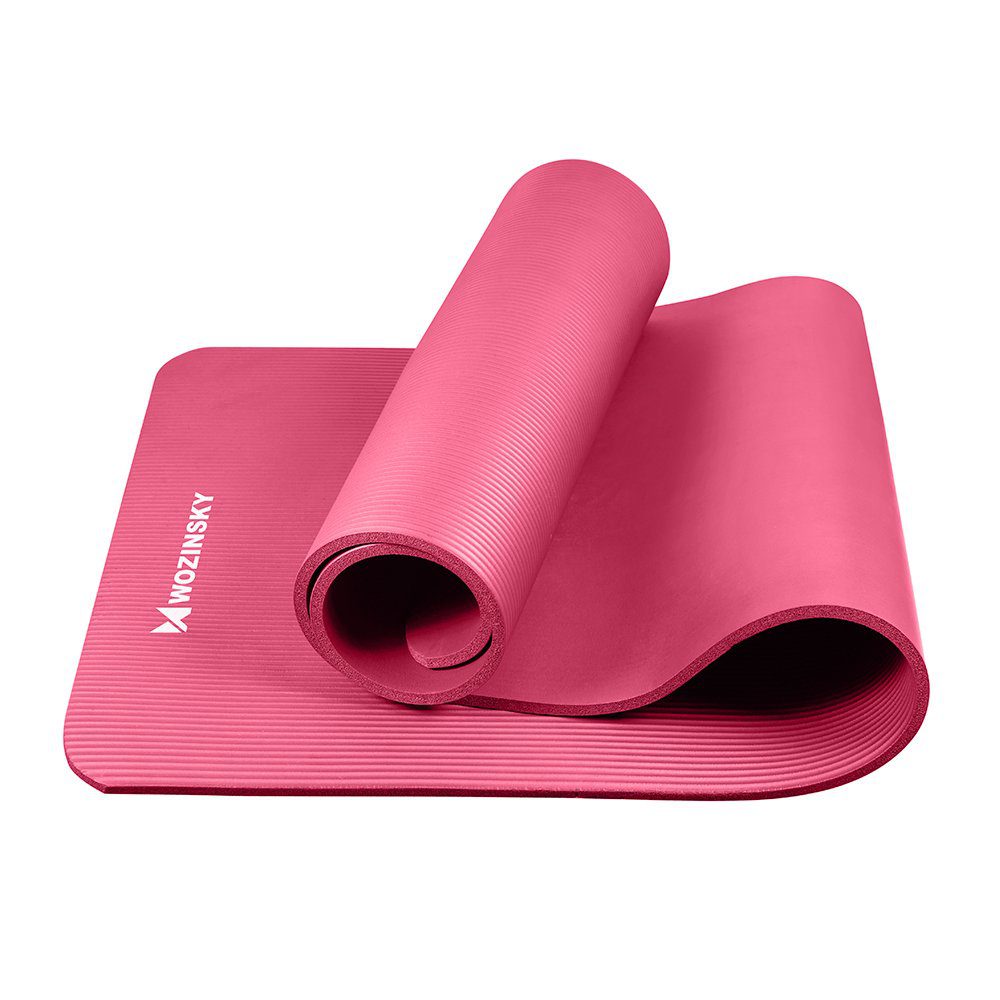 63707_13 Wozinsky exercise mat 181 x 63 x 0.9 cm thick gymnastic yoga mat pinkeng