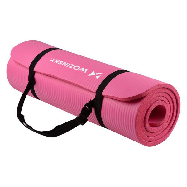 63707_17 Wozinsky exercise mat 181 x 63 x 0.9 cm thick gymnastic yoga mat pinkeng