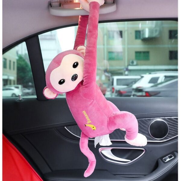 6ae1cfc1bd5d95523c1e1b3512fe5c0b Monkey hanging model tissue box pink