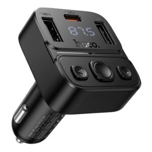 Car transmitter bluetooth Hoco USB A + USB C QC PD 35W E87 black