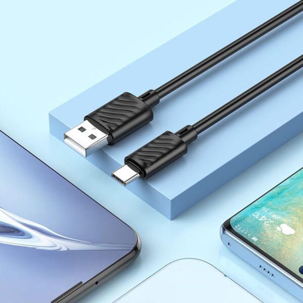 Cable USB A to USB C Hoco 3A 2 m X88 black