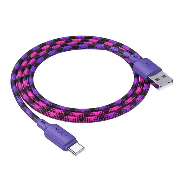 6f8e5c43037bbb6572bbb24d2dd62f66 Cable USB A to USB C Hoco 3A 1 m X116 gradient purple