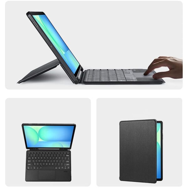 DUX DUCIS case DK foldable with Wireless Keyboard for SAMSUNG Tab S10 FE Plus black