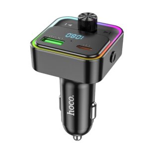 Car charger Hoco QC3.0 PD 30W with transmitter FM E81 black