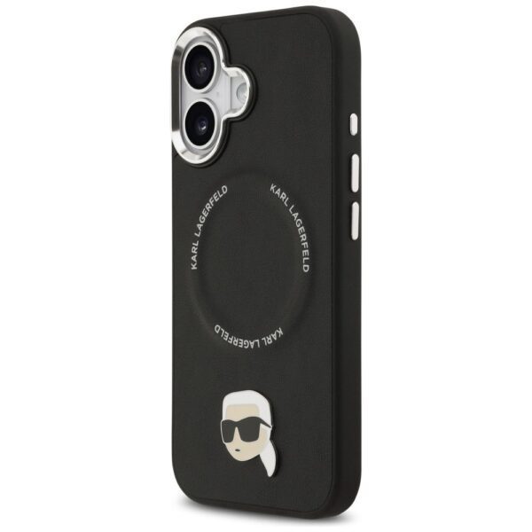 KARL LAGERFELD case for IPHONE 17 compatible with MagSafe KLHMP17SPSMLRKLK (PU Karl Pin) black