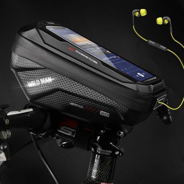 8eff101d9de7de238299e147e4a8ab34 WILDMAN traveling bag for bike frame with zipper 0,6L (4 "- 7") MS33 black