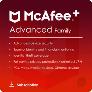 Mcafee+ Advanced  (Ηλεκτρονική Άδεια)