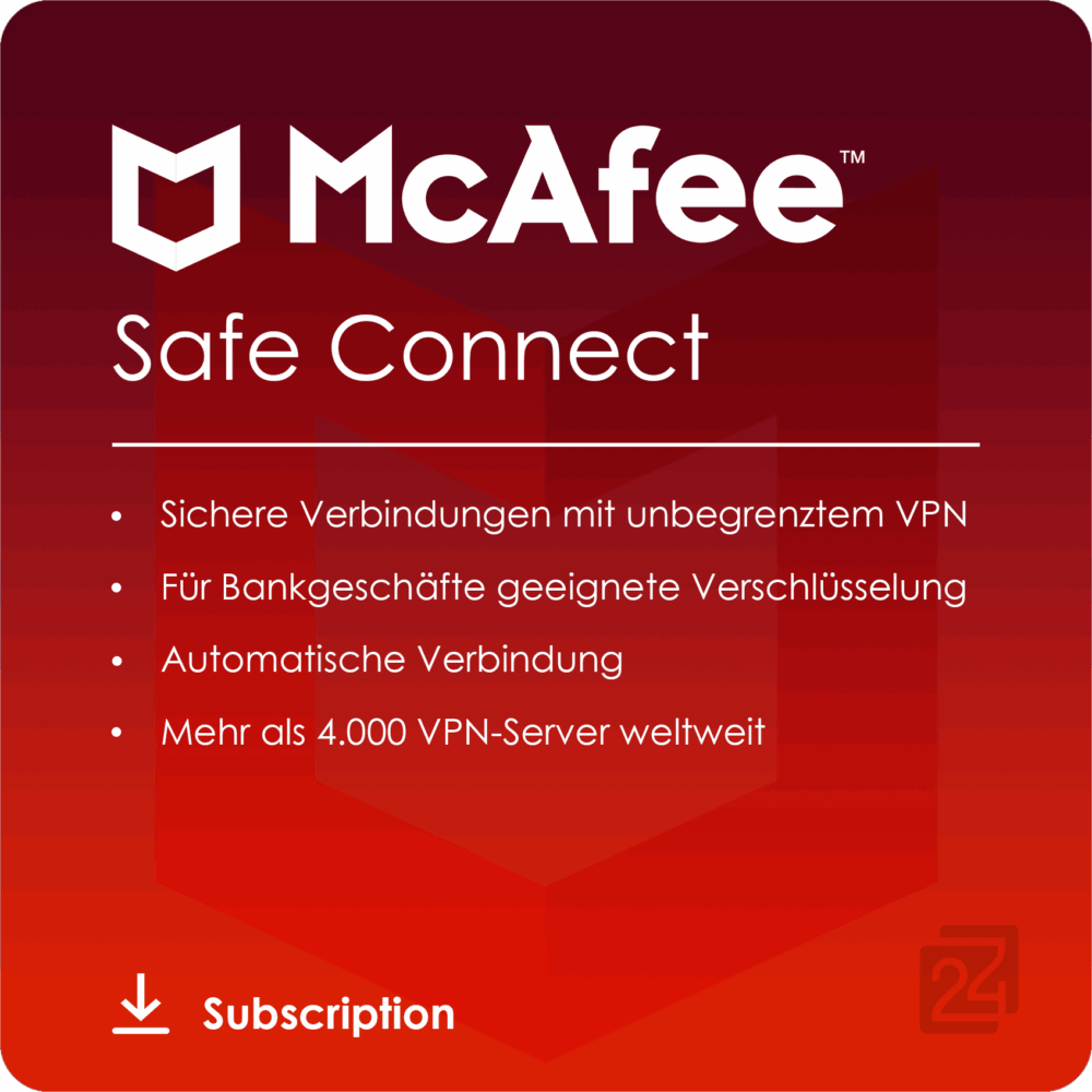 Safe-Connect Mcafee VPN Safe Connect 5 Χρηστες 1 Χρονος (Ηλεκτρονική Άδεια)