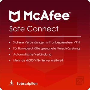 Mcafee VPN Safe Connect 5 Χρηστες 1 Χρονος (Ηλεκτρονική Άδεια)
