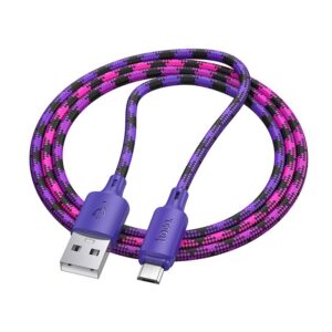 Cable USB A to Micro USB Hoco 2,4A 1 m X116 gradient purple