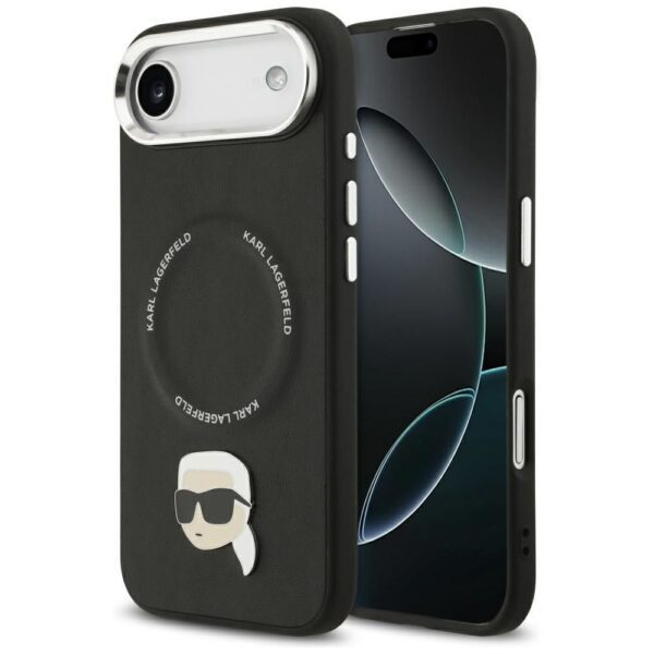KARL LAGERFELD case for IPHONE 17 Air compatible with MagSafe KLHMP17MPSMLRKLK (PU Karl Pin) black