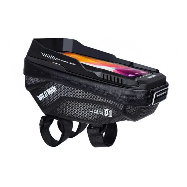 b7ec71ff7f2940cca7ec5511f24c1177 WILDMAN traveling bag for bike handlebars with zipper 1L (4 "- 7") XT1 black