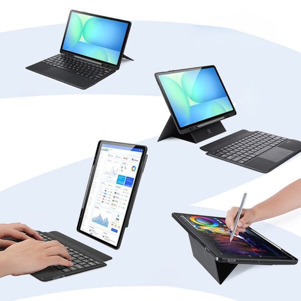 DUX DUCIS case DK foldable with Wireless Keyboard for SAMSUNG Tab S10 FE Plus black
