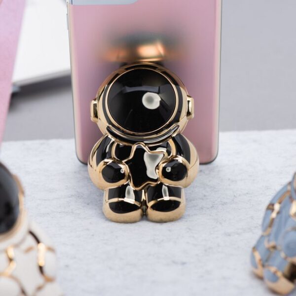 Phone stand ASTRONAUT - stick-on - black