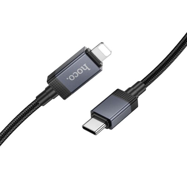 c7341c2d0ac217fc8f74d8eb9add5de4 Cable USB C to Lightning Hoco PD 27W with display 1 m X118 black