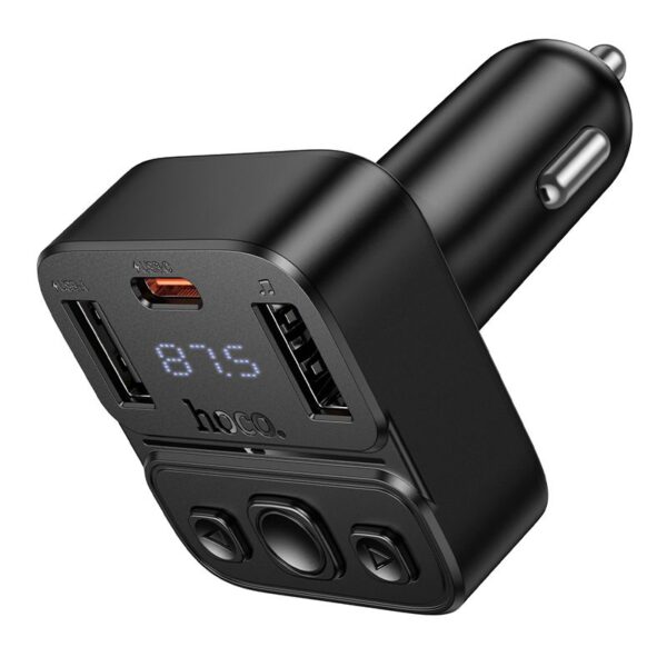 Car transmitter bluetooth Hoco USB A + USB C QC PD 35W E87 black