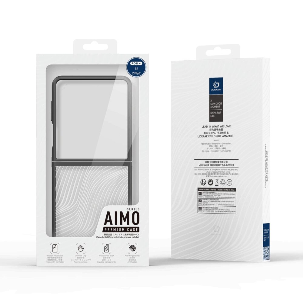 DUX DUCIS case AIMO for SAMSUNG Z Flip7 (Full Window Version) black