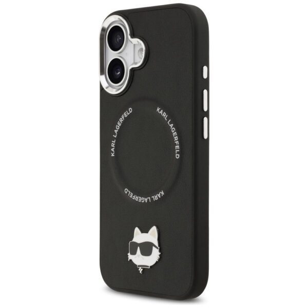 KARL LAGERFELD case for IPHONE 17 compatible with MagSafe KLHMP17SPSMLRCHK (PU Choupette Pin) black