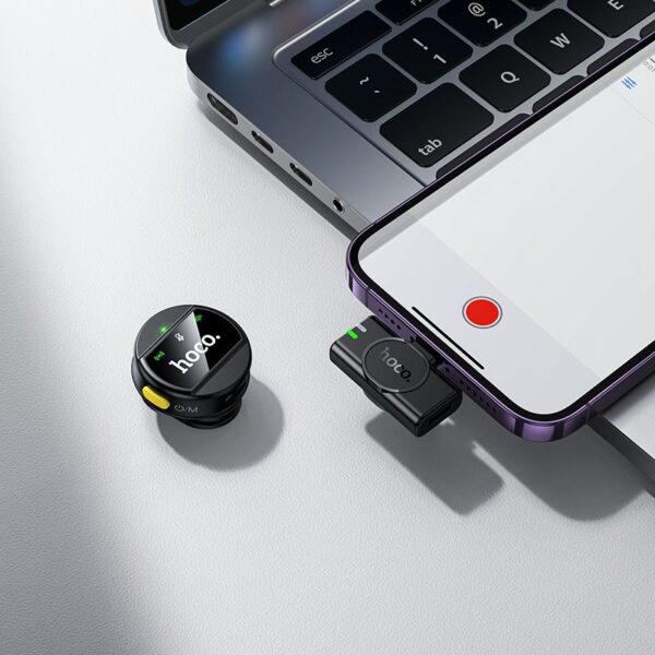 Wireless microphone Lightning Hoco L21 black