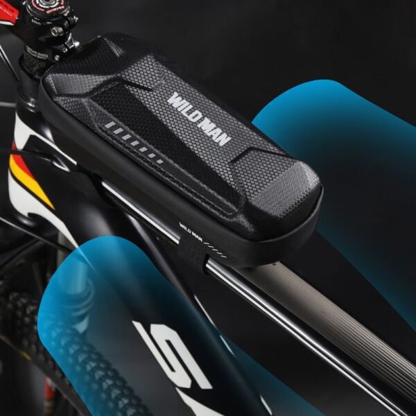 cf68e8a458b9505e7ea250fcfc6d519b WILDMAN traveling bag for bike frame with zipper 1L ES5 black