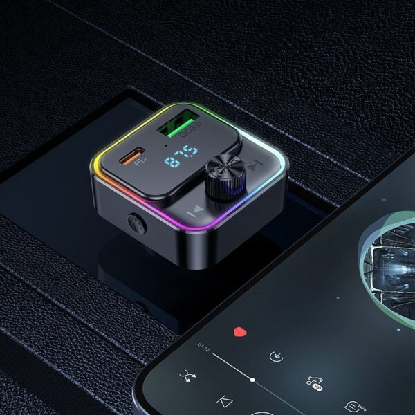 d658504dd0ddc310212f25c3d05e10a4 Car charger Hoco QC3.0 PD 30W with transmitter FM E81 black