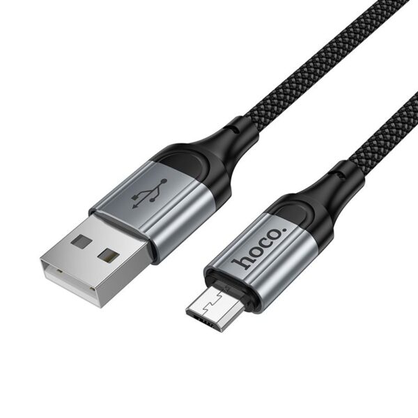 d6d89ac98f234f0dcf230f7d991cab27 Cable USB A to Micro USB Hoco 2,4A 1,5 m X121 black