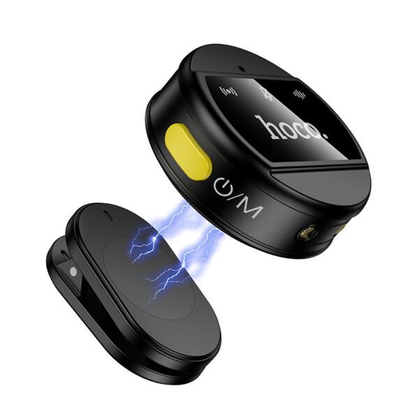 Wireless microphones 2in1 Lightning / USB C Hoco L22 black