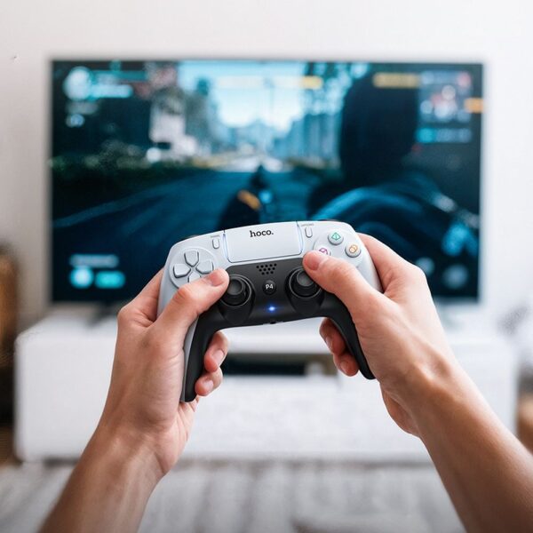 Wireless gamepad Hoco for PS4 / PS5 / PC GA1 white