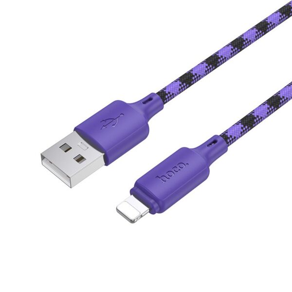 Cable USB A to Lightning Hoco 2,4A 1 m X116 gradient purple