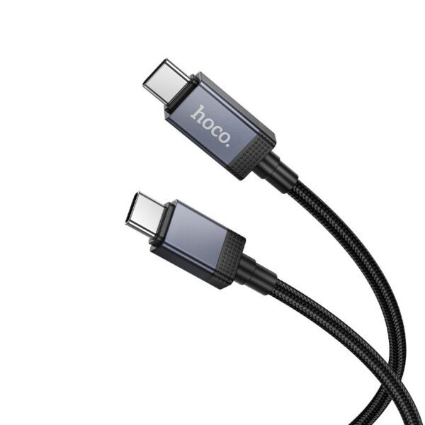 eb2f5f9bb7098f589b463cee3b477162 Cable USB C to USB C Hoco 3A 60W with display 1 m X118 black
