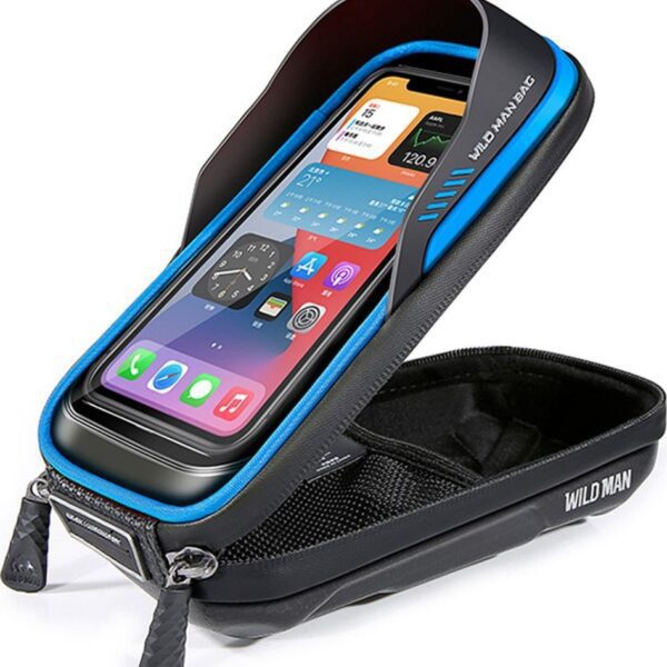 fd4fbed1614f40580e2dfee4f8771224 WILDMAN traveling bag for bike handlebars with zipper 0,5L (4 "- 7") ES16 black